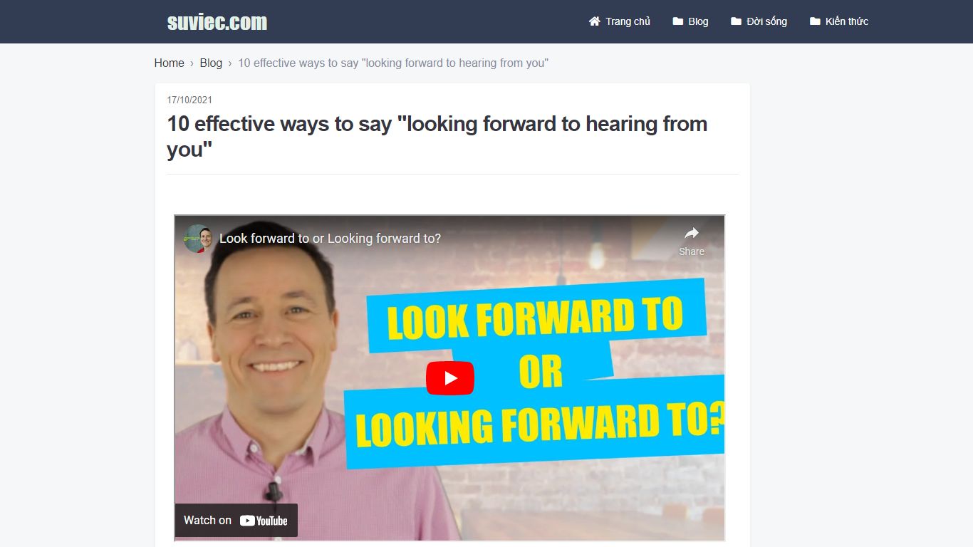 10 EFFECTIVE WAYS TO SAY "LOOKING FORWARD TO HEARING FROM YOU" - Suviec.com